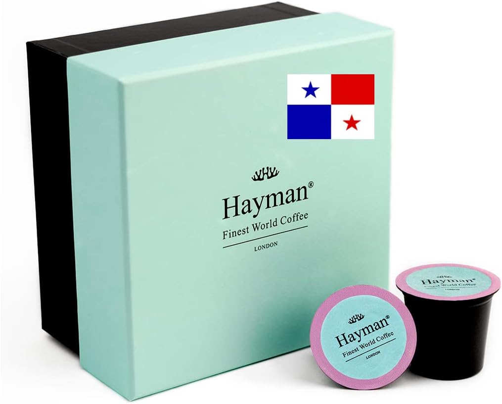 Hayman, 100% Panama Geisha Coffee, Medium Roast, 18 Specialty Coffee Pods | Compatible With Keurig K-Cup Single Serve Machines