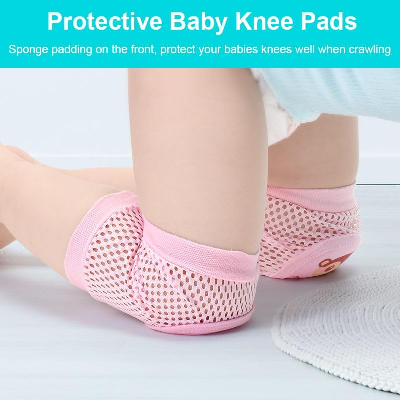 SUJAYU 3 Pairs Baby Knee Pads for Crawling Knee Pads for Kids Toddlers, Baby Helmet for Crawling, Rodilleras Para Bebe