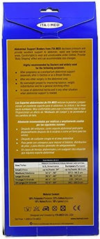 ITA-MED 12" Abdominal Binder for Men, Adjustable & Breathable Post Surgery Compression Garment, Ideal for Post-Surgical Patients & Individuals with Hernias (White, Medium)