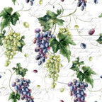 20 Napkins Food & Drink Juicy Grapes on Leaves as Table Decoration Paper Napkins with Motif Also for Decoupage and Decoupage 33 x 33 cm