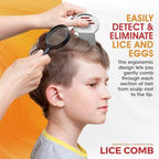 Lice Comb - (Pack of 2) Stainless Steel Professional Lice Combs and Head Lice Treatment to Effectively Get Rid of Hair Lice and Nits, Best Results for Infection and Re-infection in Kids & Adults