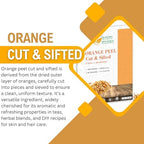 Herbs Botanica Dried Orange Peel Organic Cut & Sifted Naural Orange Zest for Herbal Tea Culinary Delights and Wellness Vegan, Non GMO & Gluten Free 8 oz