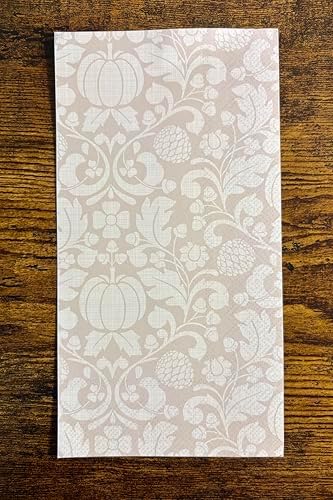 IHR Ideal Home Range Dinner Napkins Disposable 3-Ply Paper Hand Towels, 8.25" x 4.5", Francis (Cream), 16-Count