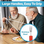 Carex Adaptive Utensils, Built Up Utensils for Adults, Silverware for Parkinsons Patients, Arthritis, Arthritic Hands