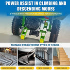 880lb Electric Stair Climbing Hand Trucks Also Suitable for Curved Stairs, Heavy Duty Stair Climbing Dolly Up and Down Stairs Effortless