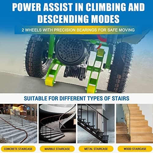 880lb Electric Stair Climbing Hand Trucks Also Suitable for Curved Stairs, Heavy Duty Stair Climbing Dolly Up and Down Stairs Effortless