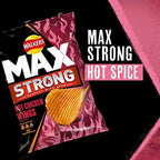 Walkers Max Strong Hot Chicken Wings Crisps 150g