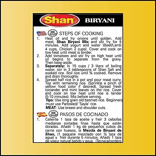 Shan Biryani Masala Seasoning Mix (50g) - Authentic Spice Packets for Flavorful Layered Rice Pilaf - Perfect for Chicken, Meat & Vegetable Biryani - Traditional Indian Seasoning Blend - (Pack of 3)
