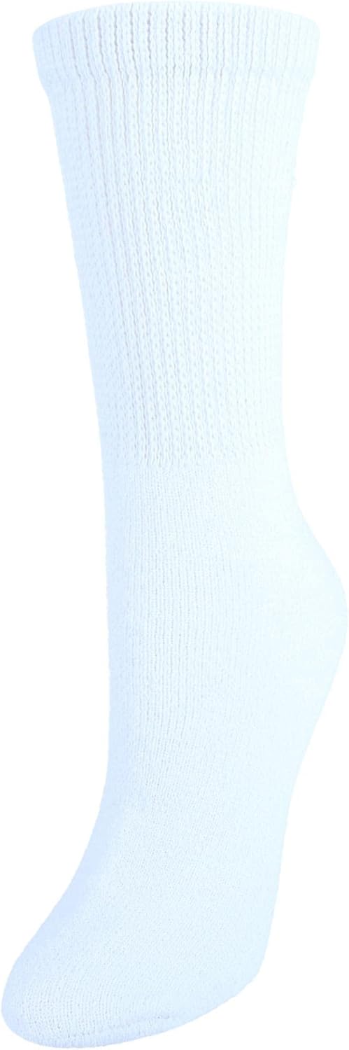 CTM Women's Cushioned Diabetic Crew Socks (3 Pair Pack)
