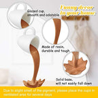 Jetec 2 Pcs Floating Spilling Coffee Cup Magic Pouring Splash Coffee Mug Pouring Spilling Mugs Cafe Novelty Funny Cup Sculpture Art Decoration for Home Decor(Black, Cream)