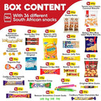 Treats from Home South African Snacks Food Box | Authentic African Candies, Chocolate Bars, & Treats | Perfect Christmas Gifts Includes Ouma Rusks, Smarties, & More | Best South African Products Care Package for Gifting & Sharing - 36 Units