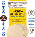 Del Campo Soft Corn Tortillas – 8 Inch Round, Gluten Free and All-Corn Authentic Mexican Food. Many Serving Options: Wraps, Tacos, Quesadillas or Burritos, Kosher. (8ct.) (Pack of 2)