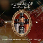 Strongwater Old Fashioned Craft Cocktail Mixer Sample 4 Pack - Makes 16 Cocktails - Handcrafted Old Fashioned Gift Set - Travel-Friendly, No Artificial Sweeteners - Just Mix with Bourbon or Whiskey