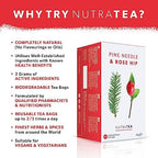 Nutra Tea - Pine Needle & Rose Hip Tea | Pine Needle Tea | Rose Hips Tea - 20 Tea Bags - Herbal Tea