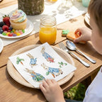 RUSPEPA 50 Pcs Easter Bunny Napkin Paper, 3 Ply Rabbit and Carrot Design Disposable Cocktail Napkins for Easter Party, Baby Shower, Spring Picnic, Birthday, Farm Theme Table Decor, 5 x 5 Inch