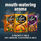 Rajah Curry Powder Variety Pack Bundle - Includes Medium, Hot, and Mild Curry Powders - Authentic South African Spices