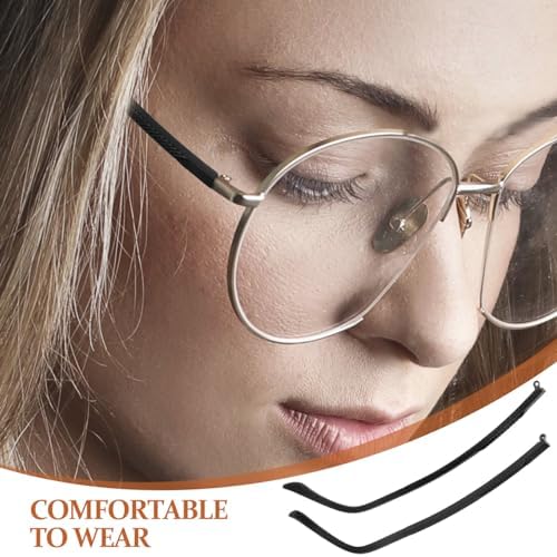 1 Pair Replacement Eyeglass Arms Accessories for Men Women Tr90 Plastic Steel Temple Covers Lightweight Comfortable Fit Eyewear Parts 5.12 Inch