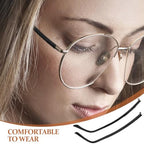 1 Pair Replacement Eyeglass Arms Accessories for Men Women Tr90 Plastic Steel Temple Covers Lightweight Comfortable Fit Eyewear Parts 5.12 Inch