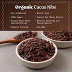 NaturaleBio Cacao Nibs Organic 2 lb. Unsweetened, Non-Alkalized and Pure. Sugar-Free Dark Chocolate Chips Substitute. Non-GMO, Gluten Free, Tested for Heavy Metals. From Raw Cacao Beans