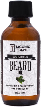 Taconic Shave Premium All Natural Beard Oil - 2 Ounce bottle - Bay Rum