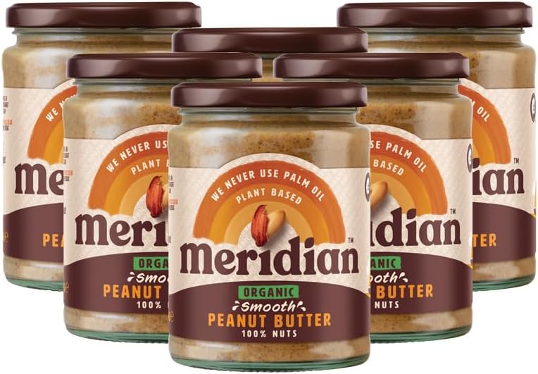 Meridian Organic Peanut Butter Smooth No Salt 280g - Pack of 6