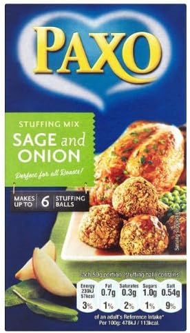 Paxo Sage & Onion Stuffing Mix 85g - Pack of 6