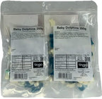 Mini Blue and White Jelly Dolphins 500 gram bag (1/2 kilo)