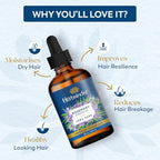 Herbsindia Rosemary Essential Oil for Hair - Huge 3.3 Fl Oz - 100% Pure - Premium Grade with Glass Dropper, Undiluted, Non-GMO