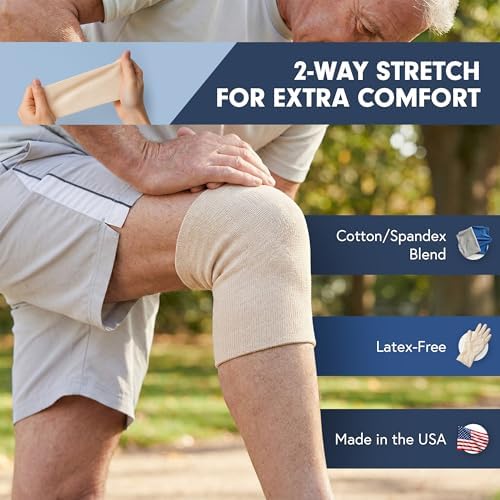KinGrip Tubular Elastic Support Bandages by Kinship Comfort Brands Tubular Bandage Protects Fragile Skin Latex-Free Wound Care for Edema and Lymphedema Support | Made in USA | Size B 2.5”x11 Yards