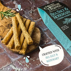 West Country Legends Sea Salt & Rosemary Cheese Straws 100g – Traditional Cheddar Cheese Straws with Sea Salt and Rosemary – Oven Baked Breadsticks Made with Butter Puff Pastry – Savory Bread Sticks Snacks Gourmet Bakery Treat – Pack of 2