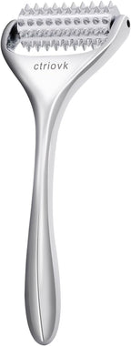 Acupuncture Massage Roller, Stainless Steel, Portable Manual Roller for Whole Body Pain Relief, Puffiness Reduce and Muscle Relaxation Massage