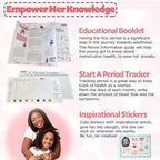 Essential First Period Kit for Girls 10-12 | Period Bags for Teen Girls for School | First Period Gift with Sanitary Pad Storage Bag, Wipes, Period Tracker and More(Mint)