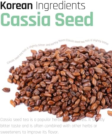 Ssanggye Cassia Seed Tea 1.2g X 40 Tea Bags, Sicklepod Premium Korean Herbal Tea Hot Cold Kyulmyungja Cha 결명자차 Nutty Savory Herb 4 Seasons Made in Korea