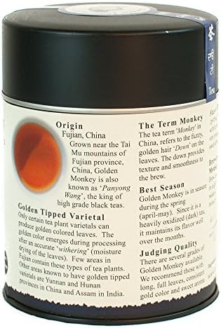The Tao of Tea, Golden Monkey Black Tea, Loose Leaf, 3.5 Ounce Tin