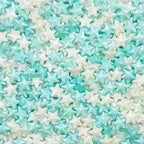 Dynastang Blue & White Stars Sprinkles Edible Stars Cake Decorating Stars Cake Decorations Cupcake Toppers Cookie Decorating Perfect for Cakes, Cupcakes, Desserts Toppings 3OZ
