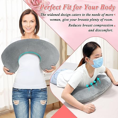 Breast Pillow for Massage Table Massage Breast Bolster Pillow for Sleeping Massage Wedge Bolster Stomach Sleepers Chest Pillow Breast Support Pillow Feminine Massage Pad for Spa Salon