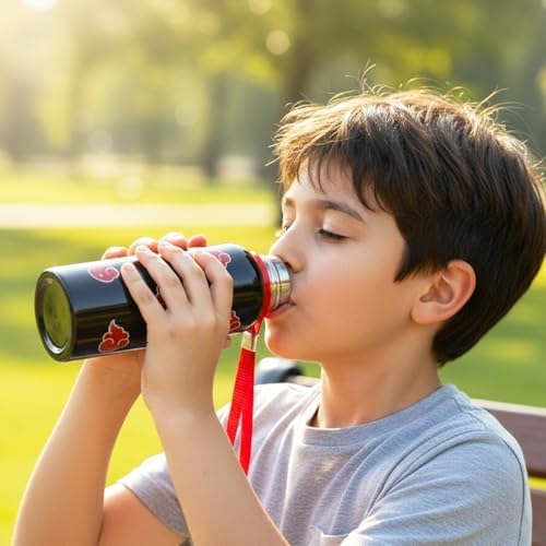 Naruto Shippuden Water Bottle Set - Bundle with 12 Oz Water Bottle with Strap Plus More | Naruto Merchandise