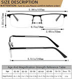 4-Pack Reading Glasses for Men,2.0 Blue Light Blocking Reading Glasses Mens Metal Readers with Spring Hinges Anti Glare/eye Strain