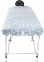 Greenour Waterproof Disposable Massage Bed Sheets with Elastic- 10 Pack Laminated Polypropylene Table Covers for Spa, Tattoo, Clinic (88 x 36 inches White)