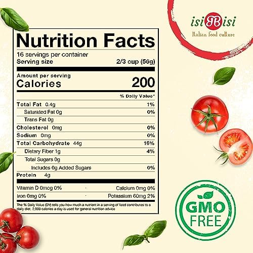 isiBisi Gluten-Free Penne Rigate Pasta, 2 LB - Artisanal Corn and Rice Noodles - Vegan, Non-GMO, Made in Italy