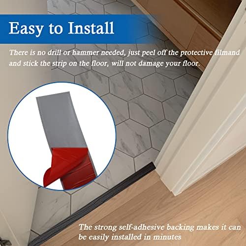 Floor Transition Strip Self Adhesive Floor Cover Strips Laminate 2" Wide Vinyl Flat Divider Transitions Elegant Wood Grain Design (5cm, 3.3Ft, Dark Gray)
