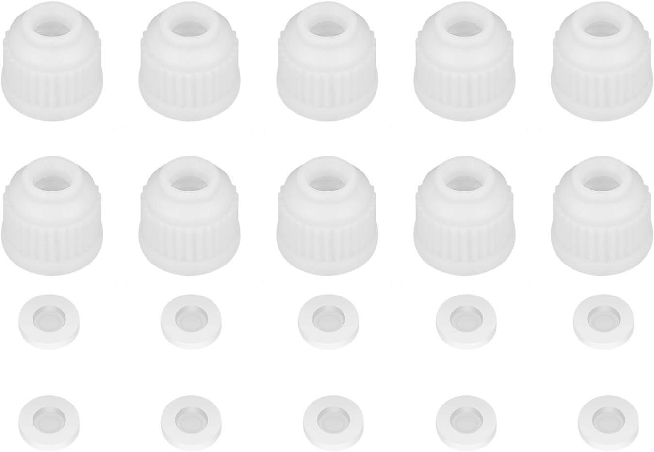 StonyLab Plastic Screw Caps Replacement Caps for Thermometer Inlet Adapter 14/20, 19/22 and 24/40, 10-Pack