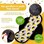 Non-Slip, High Absorbency Reusable Period Pads for Heavy Flow (6 Pack L+XL) - Leak Proof & Odor Free Cotton Cloth Pads for Women - High-Temp Washable, Breathable & Skin-Safe for Menstrual Comfort