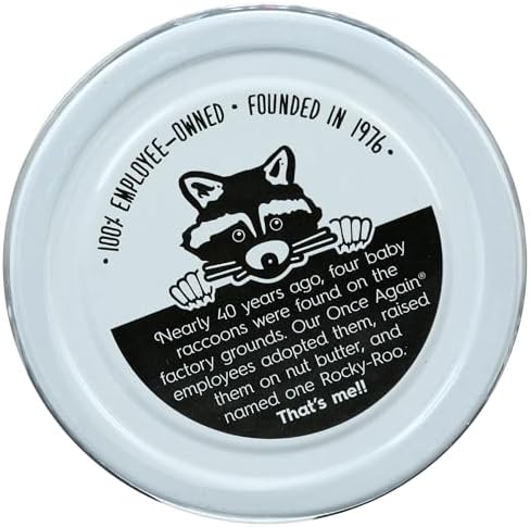 Once Again Organic Crunchy Peanut Butter, 16oz - Lightly Salted, Unsweetened - USDA Organic, Gluten Free Certified, Vegan, Kosher - Glass Jar