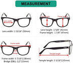 Eyekepper Readers Square Large Lenses Spring-Hinges Reading Glasses Women Black +0.75
