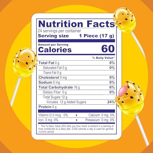 Colombina Bon Bon Bum Passion Fruit Lollipops, Tropical Fruit Hard Candy, Individually Wrapped Candy Pops for Parties, Candy Bowl Refill, Office or Classroom Rewards, 24 Count
