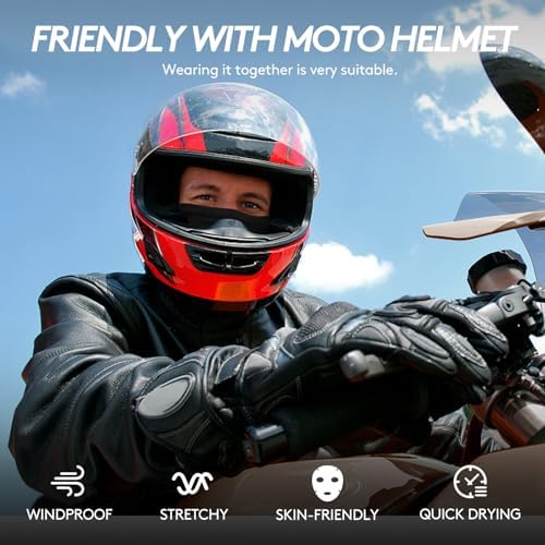 Neck Gaiter Bandana Face Mask: 6 Pack Cooling Gator Mask Ski Neck Scarf Breathable Face Cover Balaclava