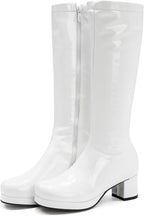 White Knee High Boots GoGo Boots