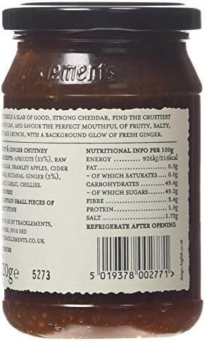 TRACKLEMENTS Apricot Ginger Chutney, 320 GR