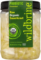 Raw Organic Sauerkraut, 50 oz, ORGANIC GREEN CABBAGE, SEA SALT*, GARLIC.